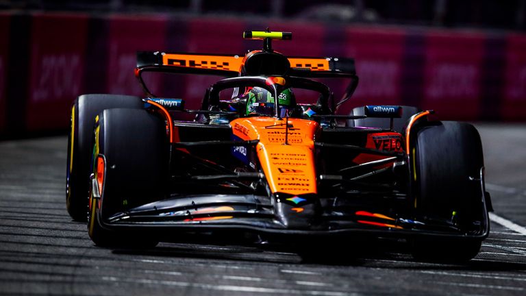 Lando Norris setzt im 2. Freien Training in Las Vegas die Bestzeit.