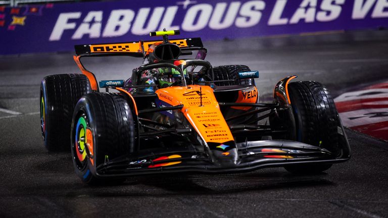 Der WM-Leader Lando Norris fährt in Las Vegas die Pole Position ein. 