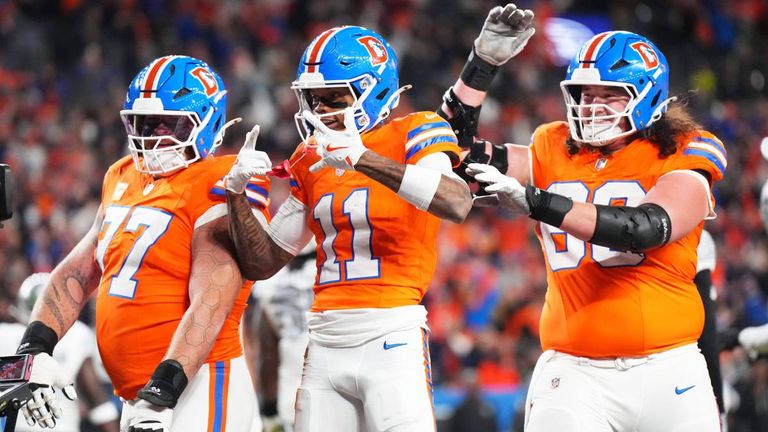 Die Broncos feiern gegen die Raiders den siebten Sieg in Folge. 