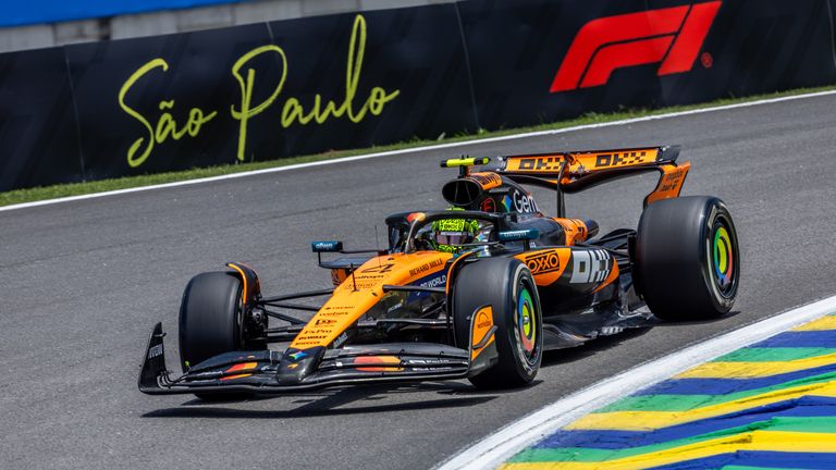 Lando Norris setzt sich auch gegen seinen Teamkollegen durch und steht auf der Sprint-Pole von Sao Paulo.