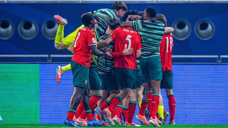 Portugals U17-Mannschaft besiegte Österreich knapp und ist Weltmeister.