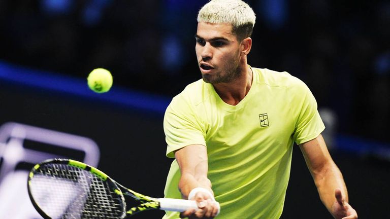 Carlo Alcaraz feiert bei den ATP Finals einen Sieg zum Auftakt. 