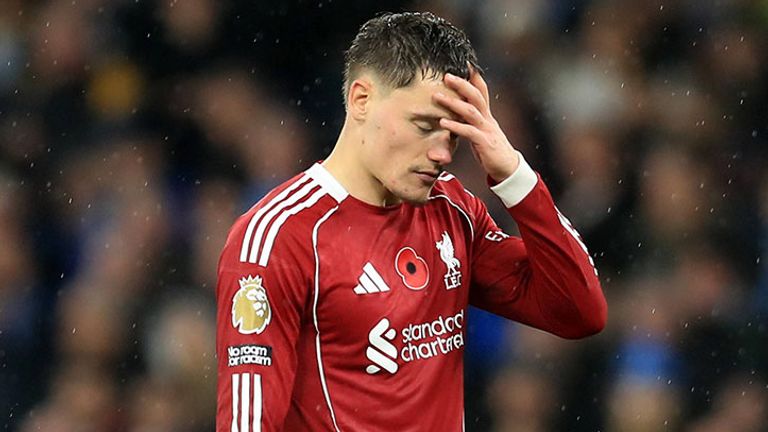 Florian Wirtz bekam mit dem FC Liverpool gegen Manchester City eine Lehrstunde erteilt.