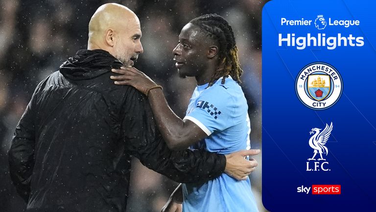 Highlights of the Premier League match between Manchester City and Liverpool.