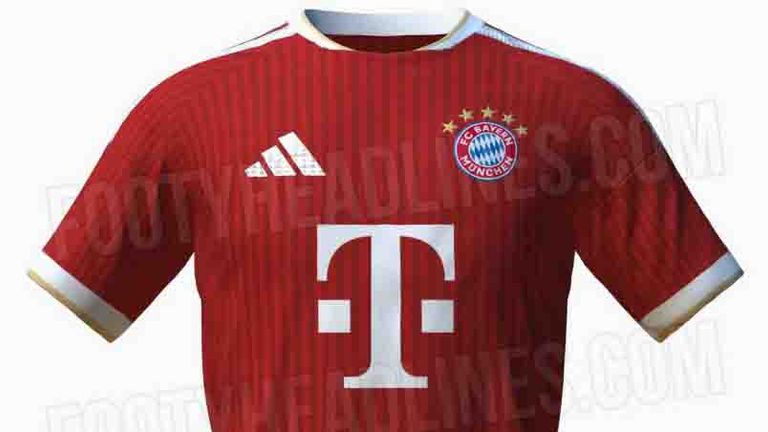So könnte das Heimtrikot des FC Bayern in der Saison 2026/27 aussehen (Bildquelle: footyheadlines.com)