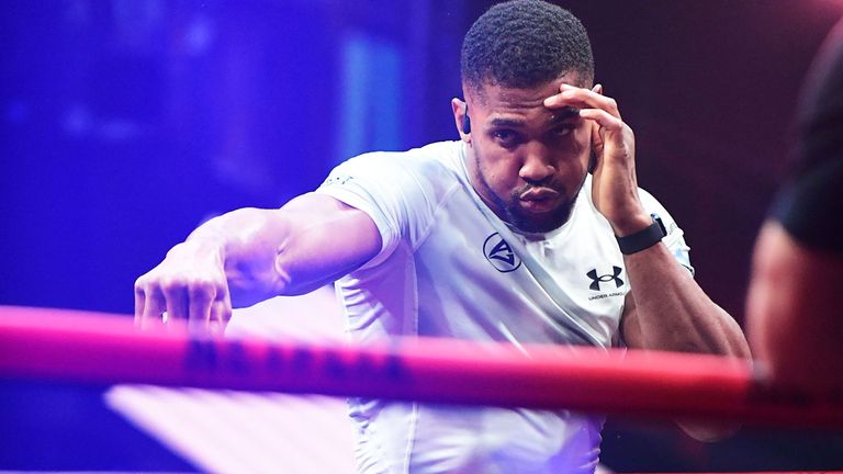 Anthony Joshua im Work-out vor seinem letzten Kampf.