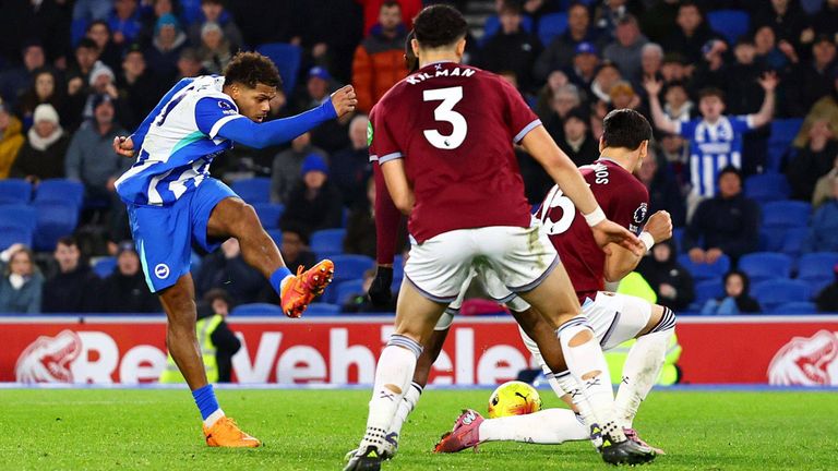 Brighton & Hove Albion und West Ham United trennen sich in der Premier League mit einem Remis. 