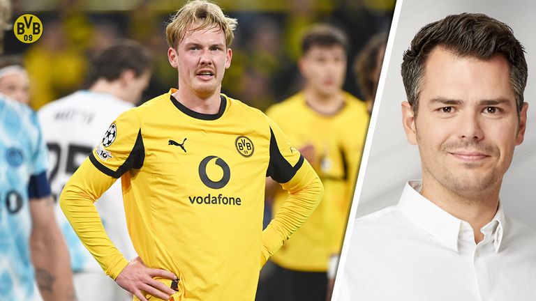 Sky Sport Reporter Jesco von Eichmann (r.) bewertet die schwierige Situation beim BVB.