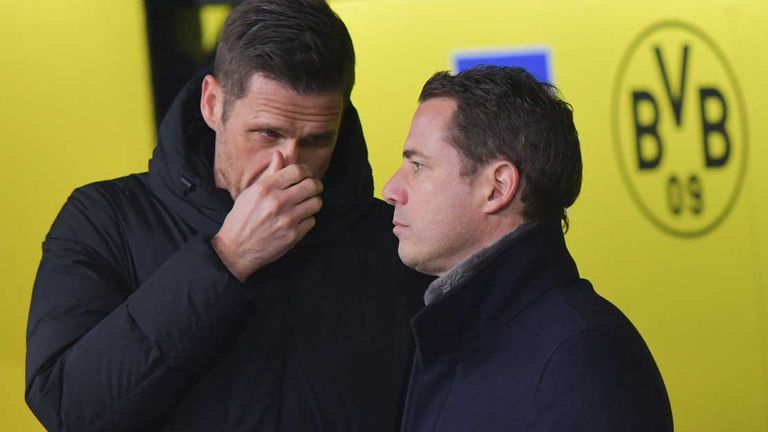 Sebastian Kehl (l.) und Lars Ricken haben bei Borussia Dortmund Verträge bis 2027.