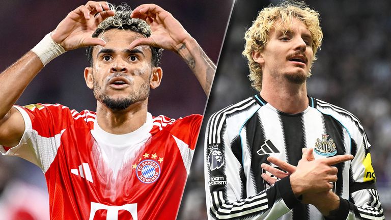 Bayerns Luis Diaz (l.) und Newcastles Nick Woltemade (r.) sorgen bei ihren neuen Klubs für Furore.