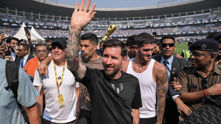 Lionel Messi ist derzeit in Indien unterwegs. 