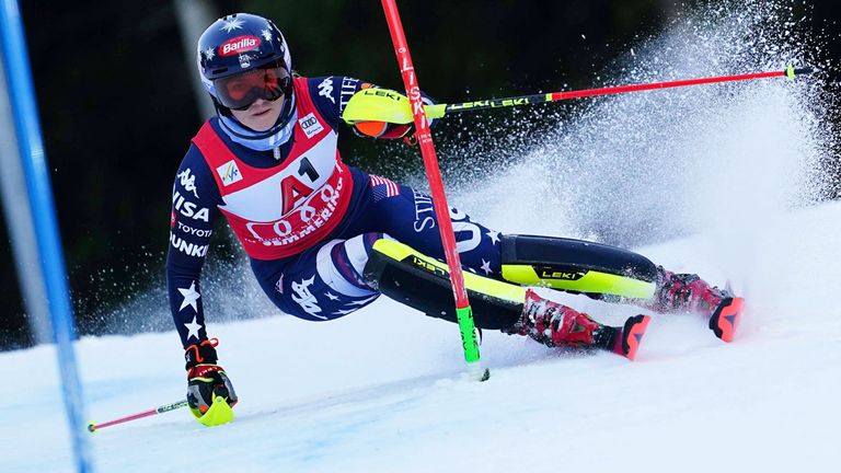 Mikaela Shiffrin im Slalom.