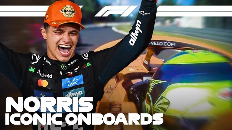 Sky Sport F1 präsentiert die besten Onboards von Lando Norris. Einige der ikonischsten Momente des aktuellen Weltmeisters direkt aus der Cockpit-Perspektive.