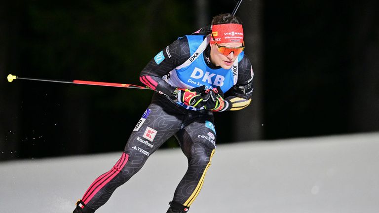 Philipp Horn wird beim ersten Biathlon-Rennen der Saison achter.
