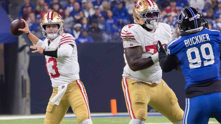 Brock Purdy wirft fünf Touchdown-Pässe gegen die Indianapolis Colts.