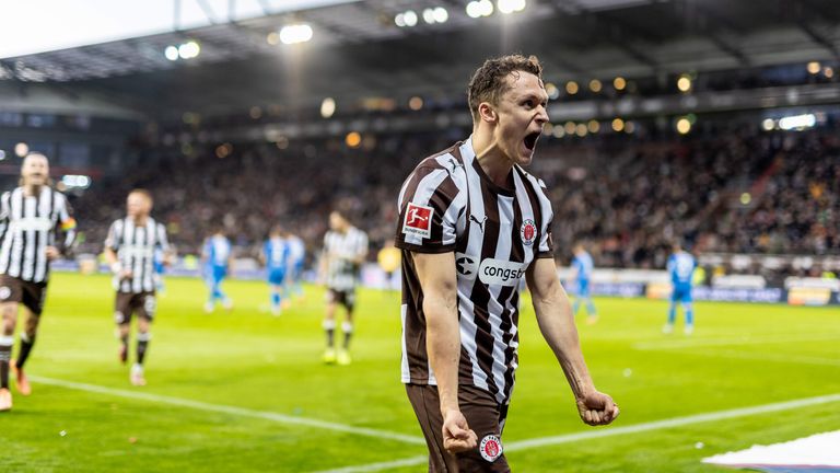 Martijn Kaars schoss St. Pauli mit seinem Doppelpack zum Sieg. Am Sonntag geht es gegen Schlusslicht Mainz. 
