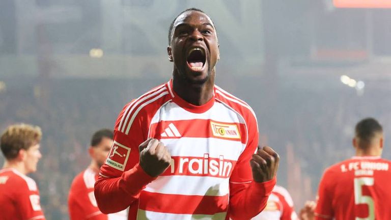 Ilyas Ansah feiert sein Tor zum 2:1 gegen Leipzig. 