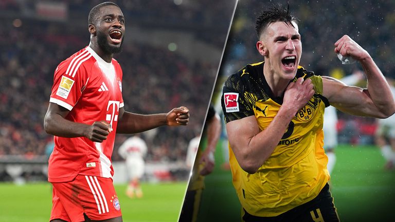 Sky Sport hat die Leistungsdaten von Bayern Dayot Upamecano (l.) und Dortmunds Nico Schlotterbeck (r.) verglichen.