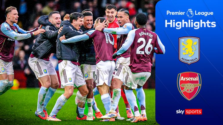 Highlights from the Premier League match between Aston Villa and Arsenal.