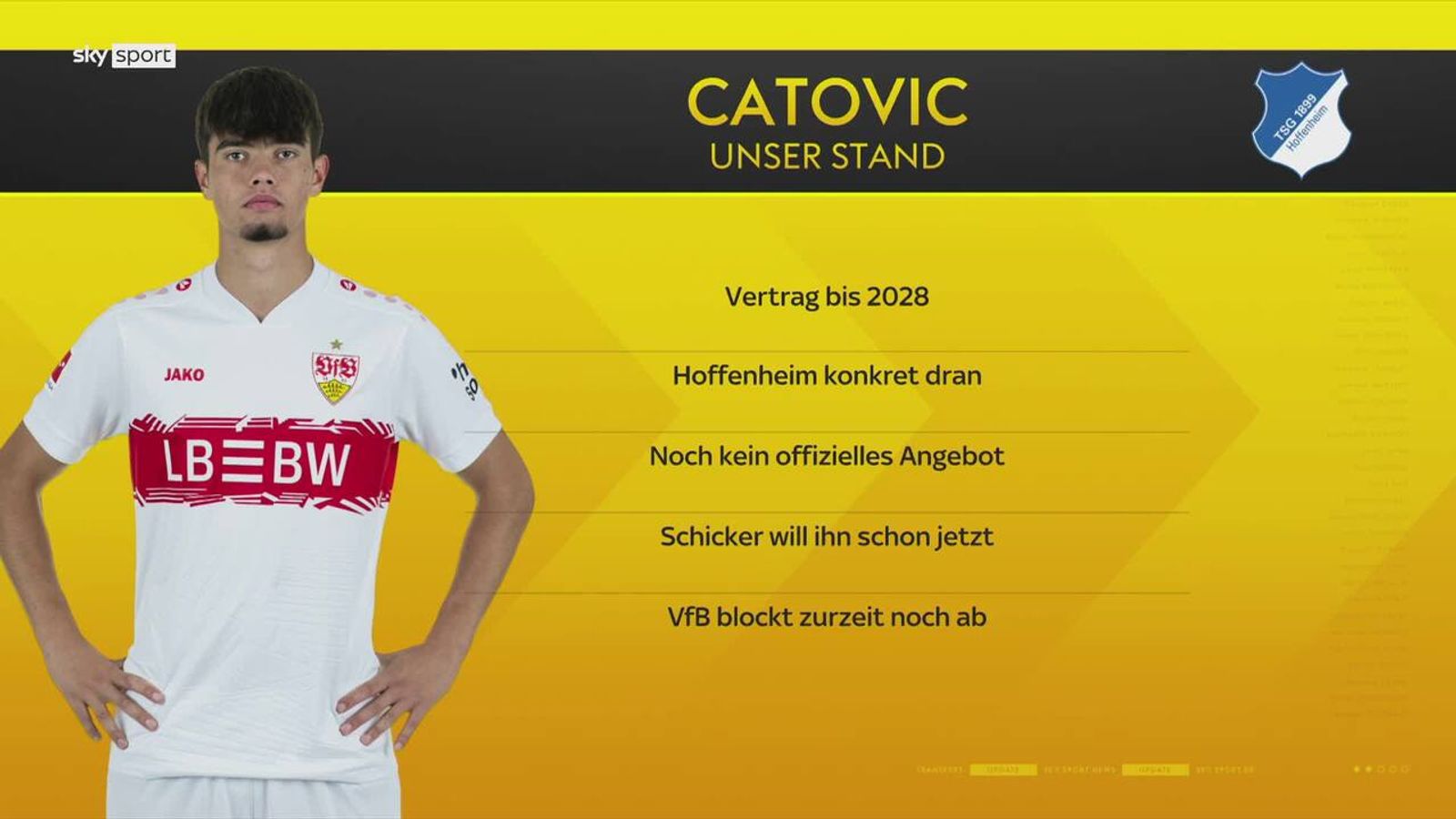Schicker will ihn im Winter: TSG an VfB-Talent dran | Fußball News ...