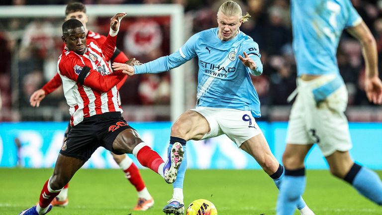 AFC Sunderland gegen Manchester City.