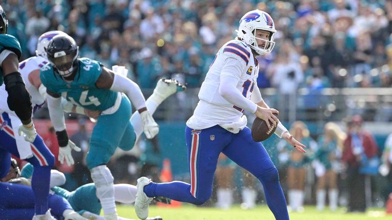 Star-Quarterback Josh Allen führte die Buffalo Bills zum Zittersieg.