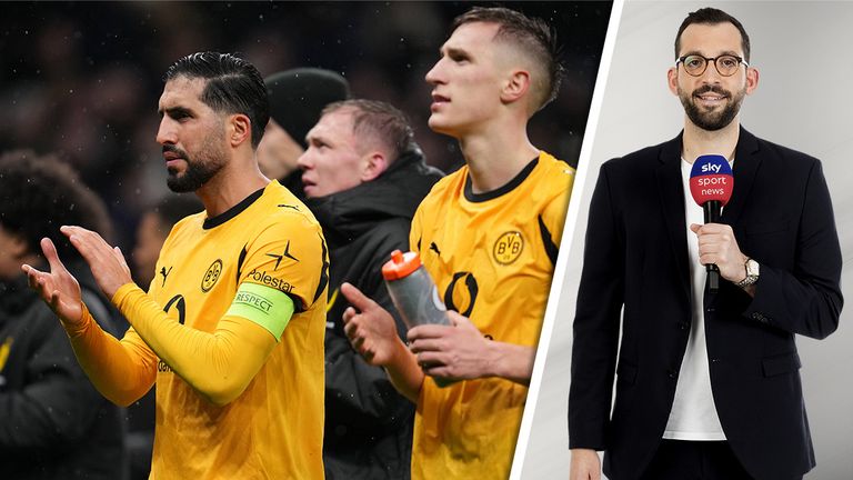Kapitän Emre Can (l.) und seine BVB-Teamkollegen enttäuschten gegen Tottenham Hotspur.