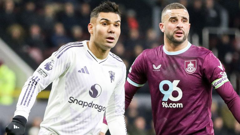 Casemiro (l.) verlässt Manchester United am Saisonende.