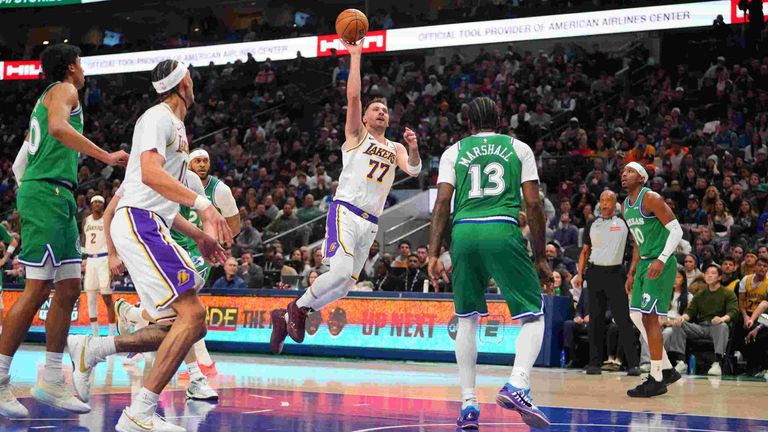 Luka Doncic zeigte in Dallas mit 33 Punkten wieder eine starke Leistung.