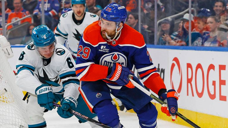 Leon Draisaitl überragt beim Sieg seiner Oilers gegen die Sharks. 