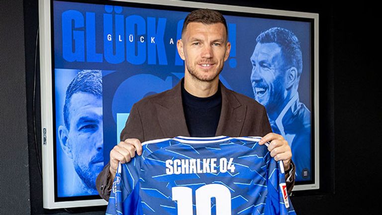 Edin Dzeko geht ab sofort für den FC Schalke 04 auf Torejagd. Fotoquelle: FC Schalke 04