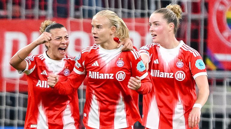 Die Frauen des FC Bayern spielen gegen Atletico Madrid in der Allianz Arena.