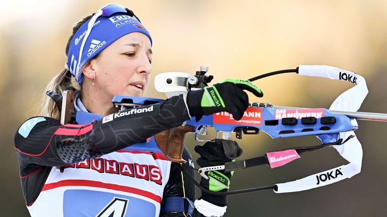 Franziska Preuß patzt beim Rennen in ihrem Wohnort.