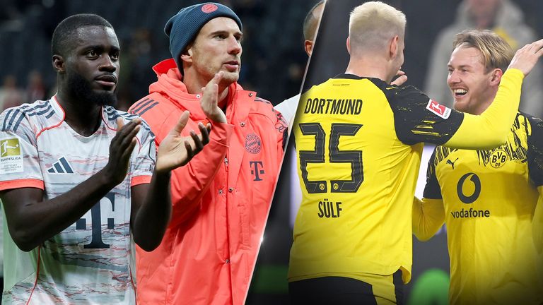 Wer verlängert, wer geht? Bei Dayot Upamecano (v.l.), Leon Goretzla, Niklas Süle und Julian Brandt laufen die Verträge im Sommer aus.