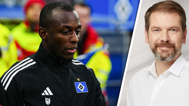 Jean-Luc Dompe (l.) fällt beim Hamburger SV erneut negativ auf. 