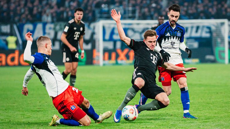 Der HSV verlangte dem FC Bayern um Joshua Kimmich (M.) alles ab.