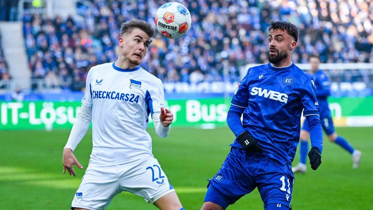 Remis in Karlsruhe: Hertha BSC gelingt die späte Erlösung