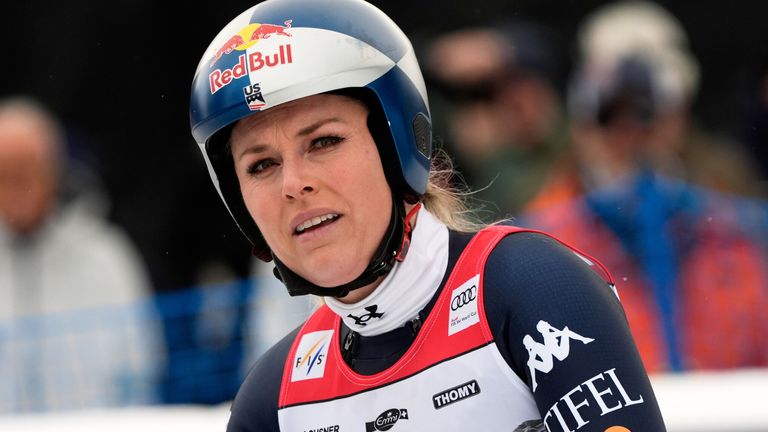 Lindsey Vonn stürzt bei der Generalprobe vor Olympia. 