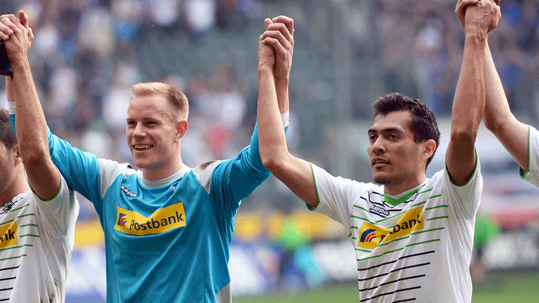 Marc-Andre ter Stegen und Juan Arango spielten bis 2014 gemeinsam bei Borussia Mönchengladbach.
