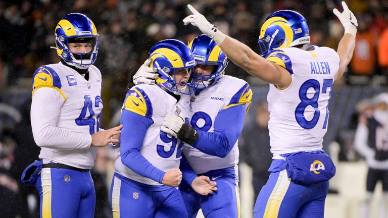 Die Los Angeles Rams feiern den Einzug in die nächste Playoff-Runde. 
