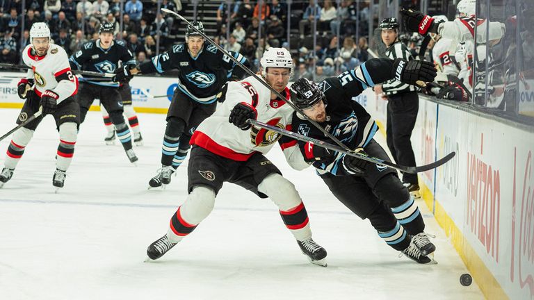 Die Utah Mammoth besiegen die Ottawa Senators in der NHL.
