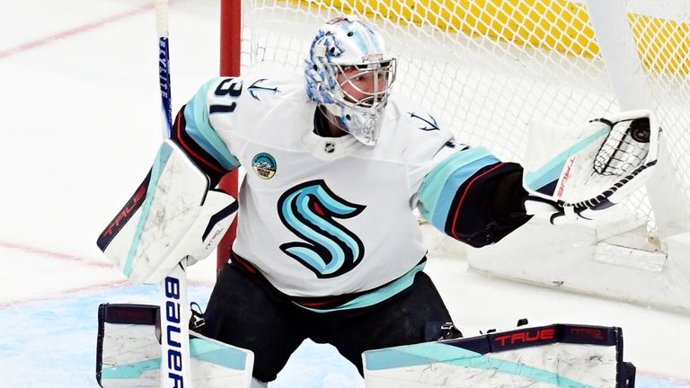 Philipp Grubauer ist bei den Seattle Kraken in bestechender Olympia-Form.