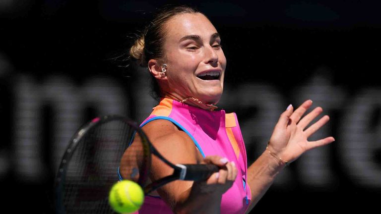 Aryna Sabalenka aus Weißrussland steht unter den besten Vier.