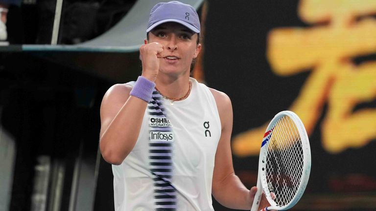 Iga Swiatek bejubelte ihren souveränen Viertelfinaleinzug.