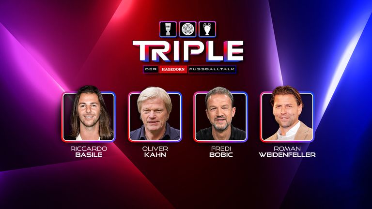 In jeder Champions-League-Woche läuft auf Sky Sport "Triple – der Hagedorn Fußballtalk". Gäste am Donnerstag: Oliver Kahn und Fredi Bobic