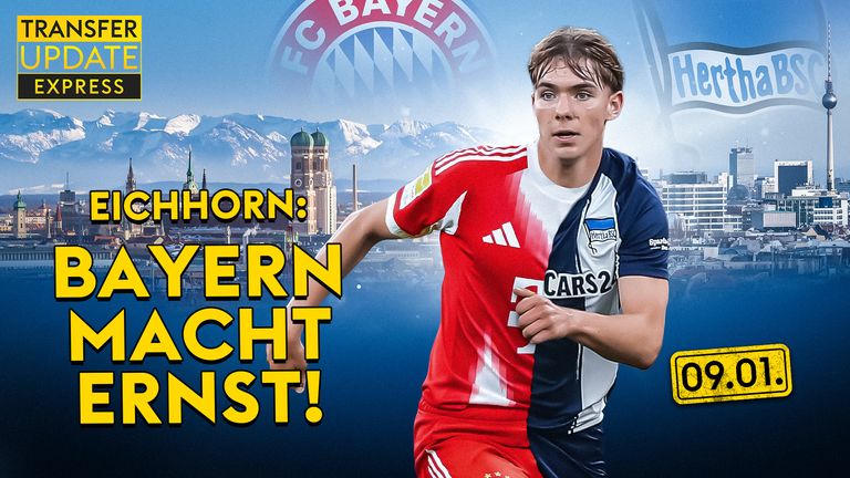 Heute in "Transfer Update - Express": Hertha-Juwel Kennet Eichhorn im Sommer zu Bayern? Arsenal-Star Bukayo Saka verlängert! Mathys Tel zu Gala?