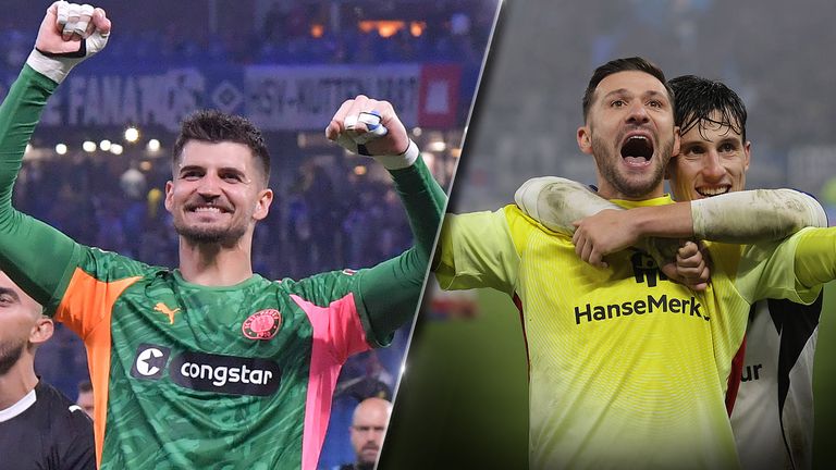 Wer darf am Freitag nach dem Derby jubeln? Nikola Vasilj vom FC St. Pauli oder HSV-Keeper Daniel Heuer Fernandes?