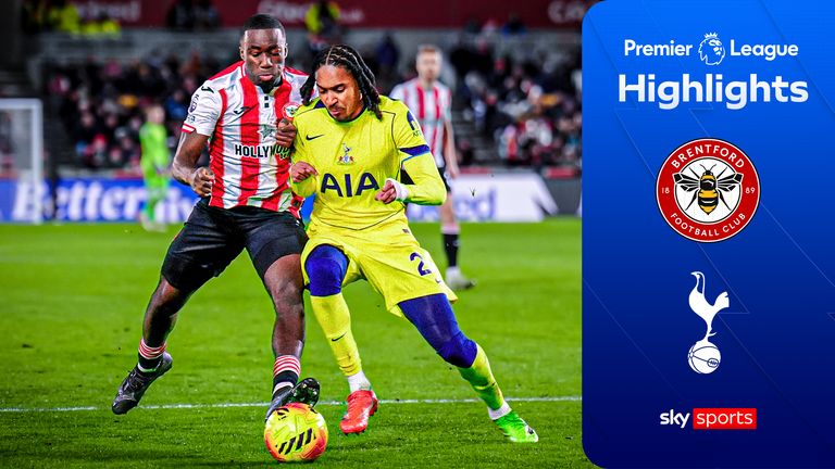 Highlights from the Premier League match between Brentford and Tottenham Hotspur.