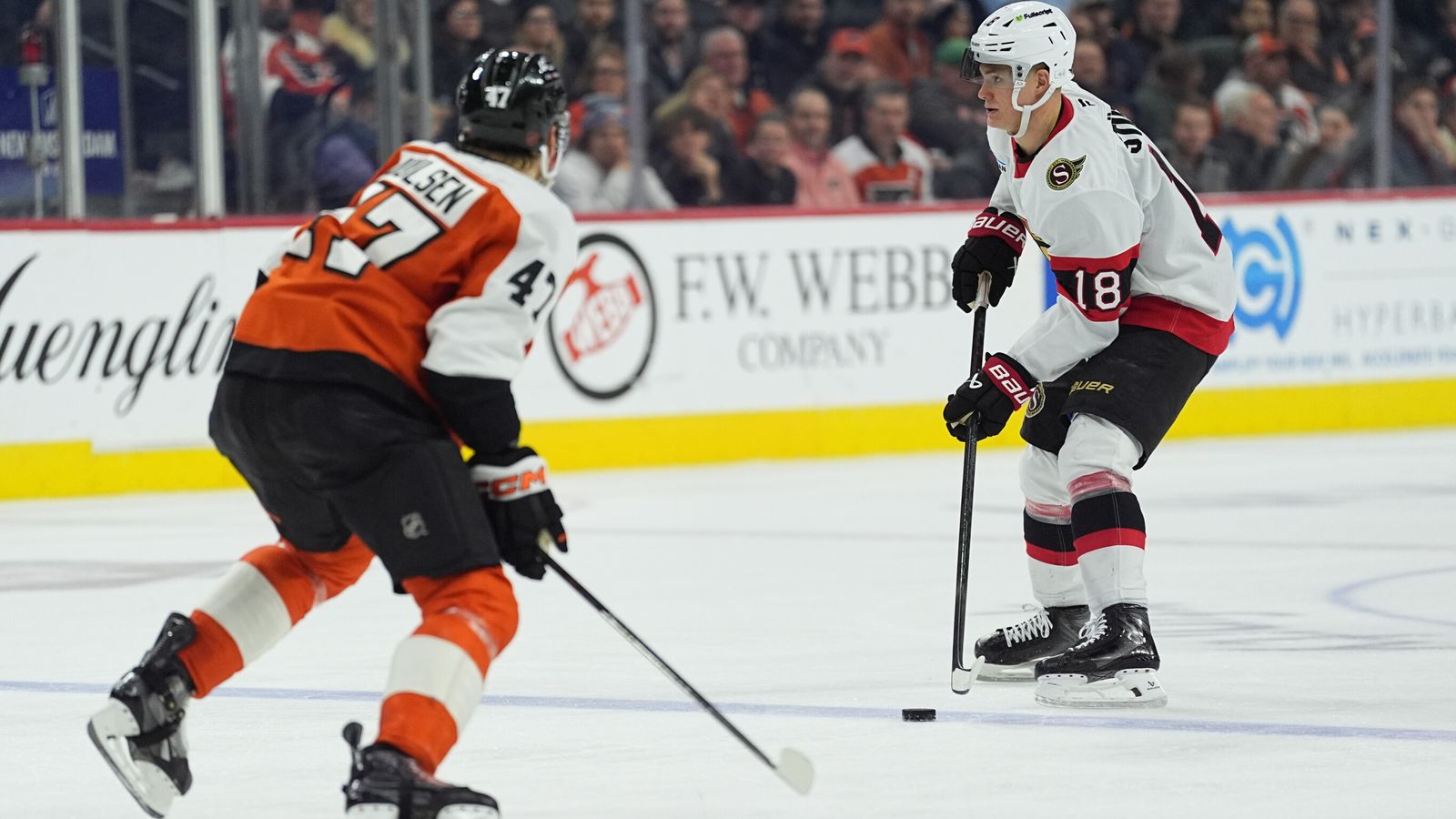 Image related to Tim Stützle führt Ottawa in der NHL vor Olympia zum Sieg
