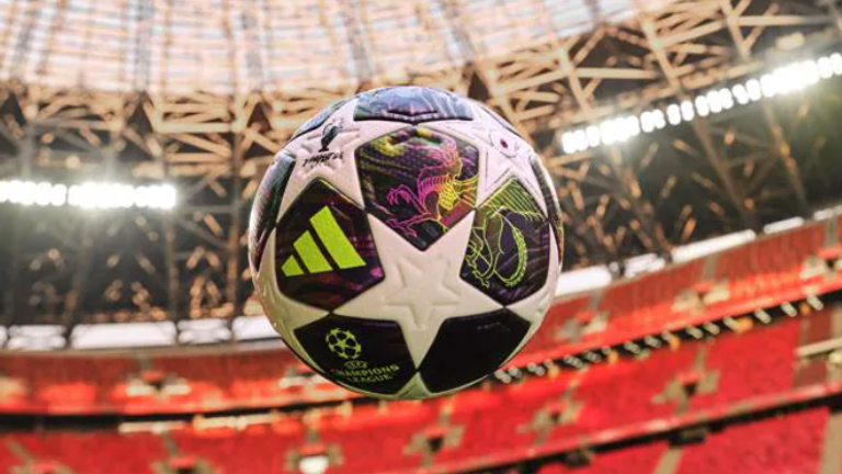 So sieht der Spielball fürs Champions-League-Finale in Budapest aus.